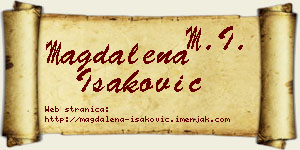 Magdalena Isaković vizit kartica